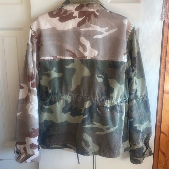 AllSaints NWT Finch Camo Button Close 100% Cotton Jacket Size US 10 - Picture 6 of 14